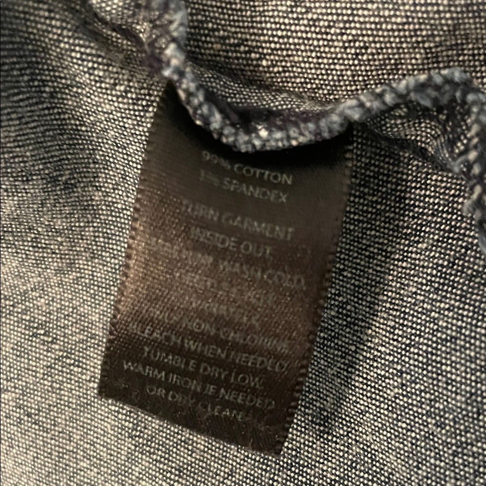 White House Black Market Dark Blue Denim Military-Style Jean Jacket - Picture 11 of 11